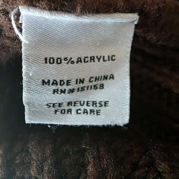 525 Brown Cable Knit Half-Zip Pullover Sweater,  Size S - Picture 8 of 13